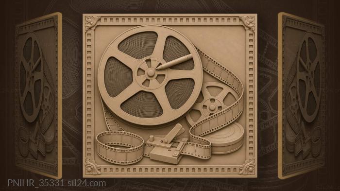Film reel and editing tools 3d STL model