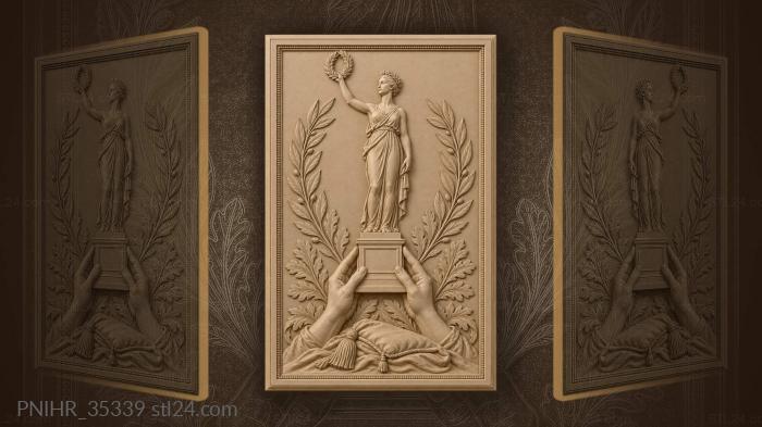 Honored performer lifts his earned statuette 3d STL model