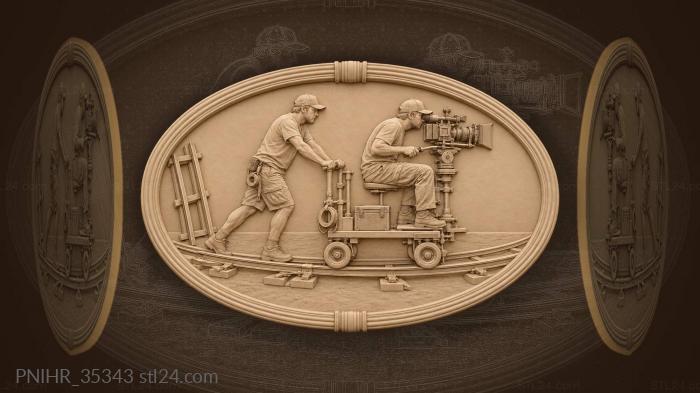 Operator films while the dolly rolls 3d STL model