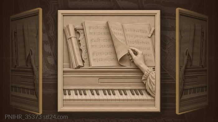 Musical moment fleeting page turning 3d STL model