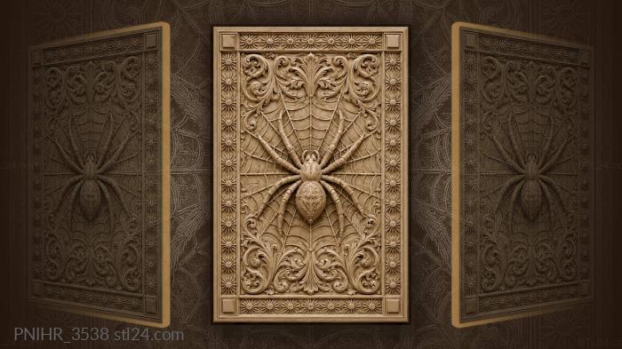 Spider at the centre of its web 3d STL model