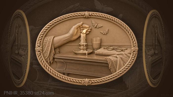 Candlelight music moths quiet evening 3d STL model