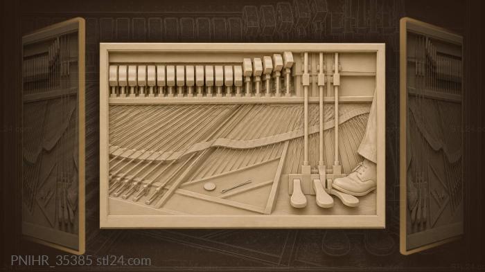 Piano action strings and lost things 3d STL model