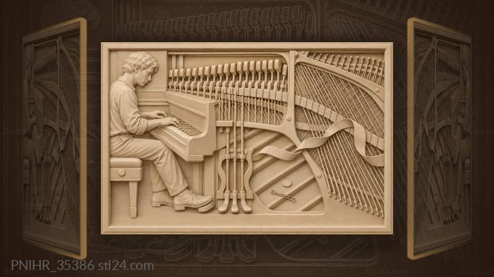 Piano mechanics lost treasures song 3d STL model