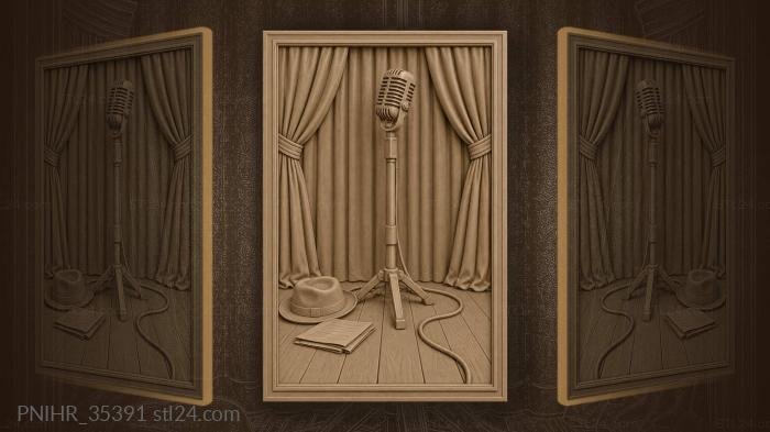 Vintage microphone silent stage memories 3d STL model