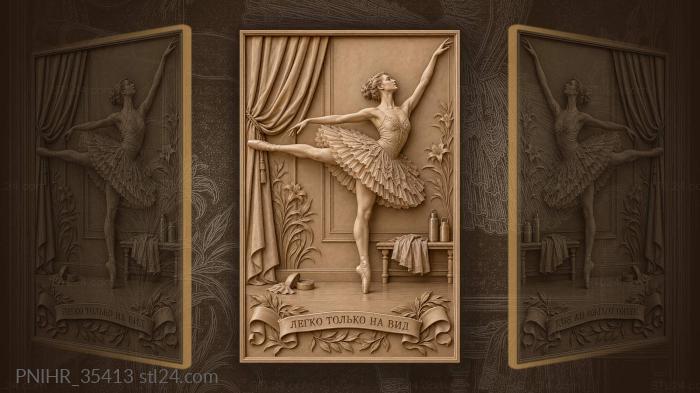 Ballerina arabesque practice rosin box 3d STL model