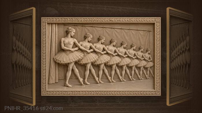 Ballet dancers preparing for performance 3d STL model