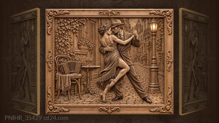 Tango under a street lamp 3d STL model