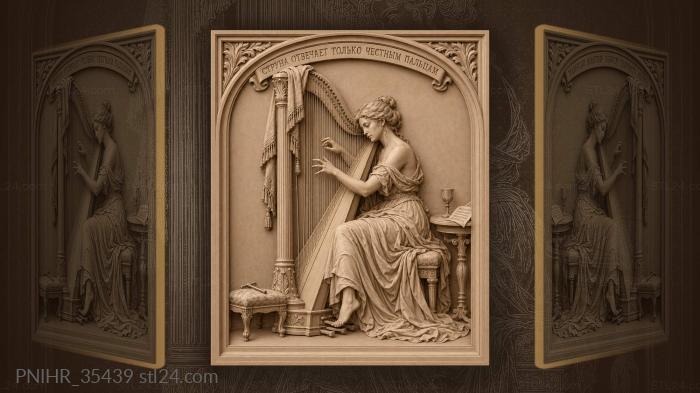 Musician coaxes an answer from every string 3d STL model