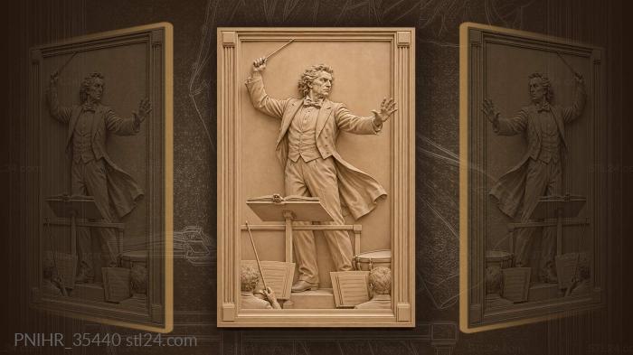 Maestro leading the musical moment · Ludwig van Beethoven 3d STL model