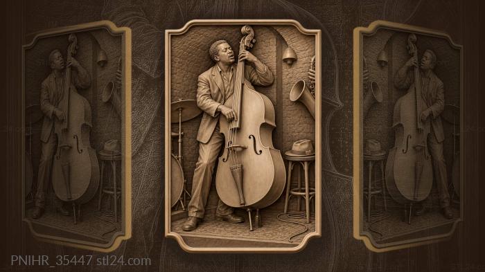 Drummer follows as the bassist walks notes 3d STL model