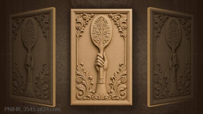 Hand with ancient ritual paddle 3d STL model