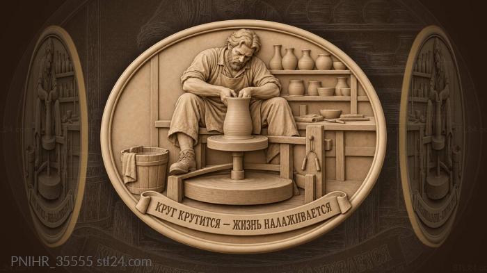Craftsman mends his life at the wheel 3d STL model