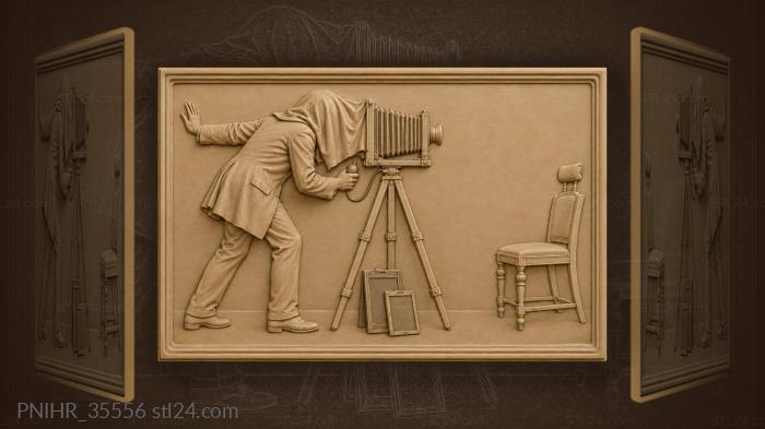Old time photographer at work 3d STL model