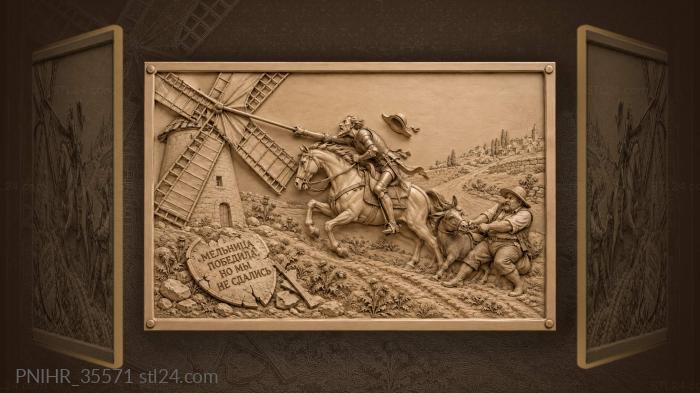 Knight charges onward despite sanchos desperate halt 3d STL model