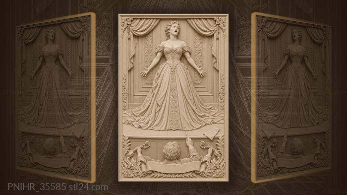 Opera singer holding a powerful note 3d STL model