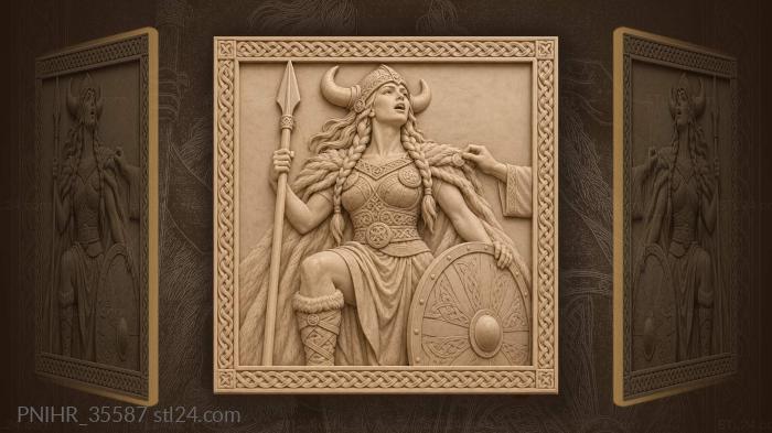 Valkyrie song battle cry shield 3d STL model