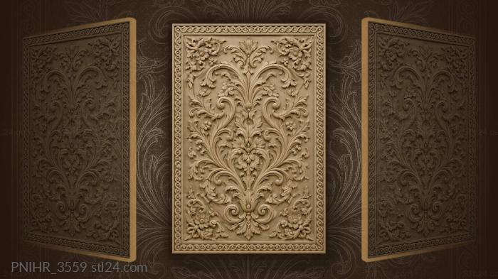 Round buds among acanthus scrolls 3d STL model