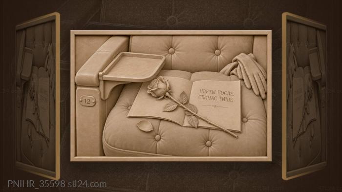 Spectator leaves a rose before silence falls 3d STL model