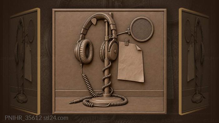 Headphones music studio creative vibe 3d STL model