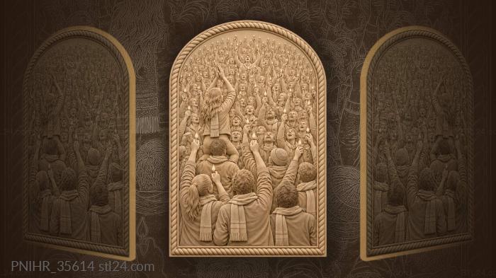 Concert crowd energy lifted high 3d STL model