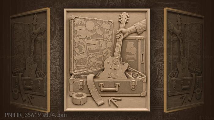 Guitar case travel memories music 3d STL model