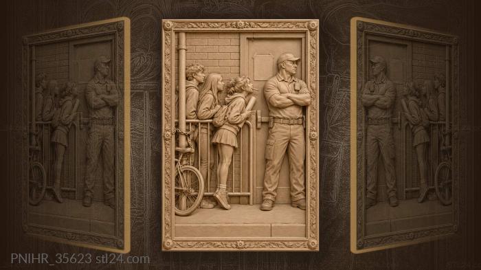 Fan at stage door waiting 3d STL model