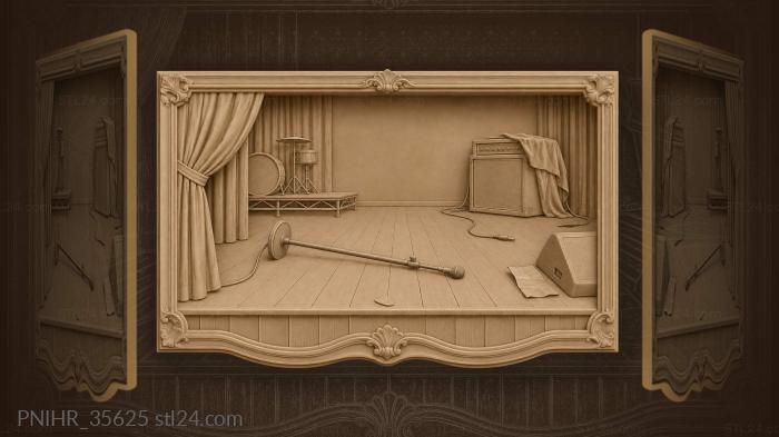 Fallen microphone marks the concert ending 3d STL model