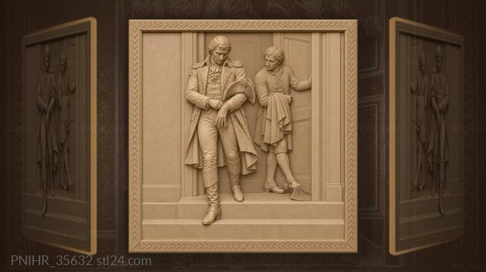 Departing general snags his spur on the mat 3d STL model