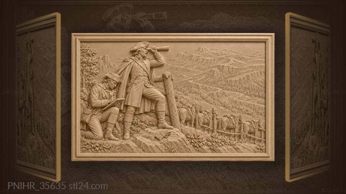Hilltop commander surveys the winding road 3d STL model