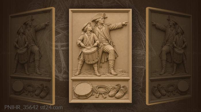 Drummer boy waiting for the commander signal 3d STL model