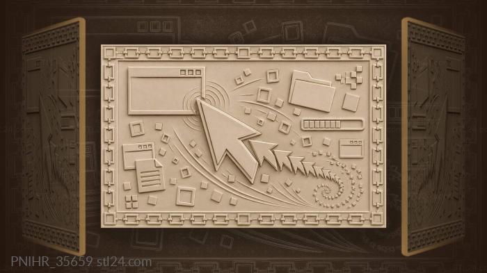 Pointer clears icons with decisive click 3d STL model