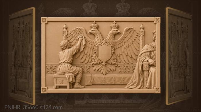 Royal eagle endures the servants cleaning 3d STL model