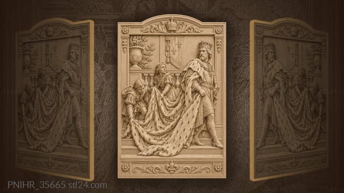 Pages carrying the long ermine train 3d STL model