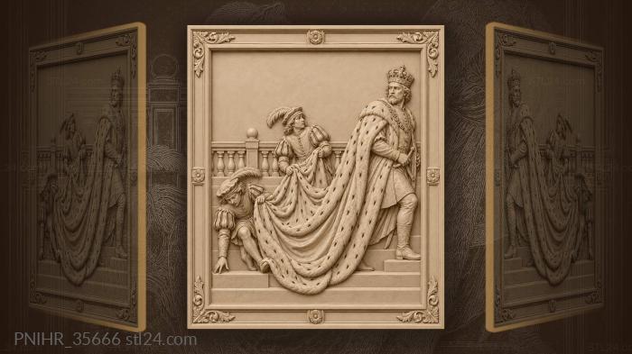 Tsar striding firm beneath a long train 3d STL model