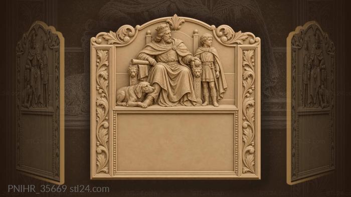 Ruler teaching young heir throne skills 3d STL model