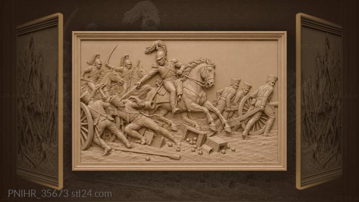 Swift horses beat the roaring cannon 3d STL model