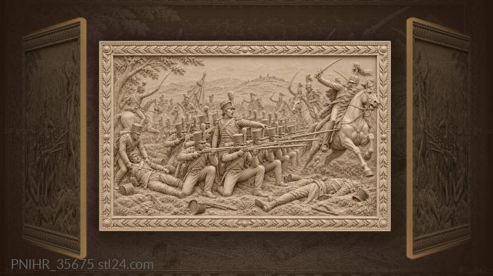 Officer rallies square against cavalry 3d STL model