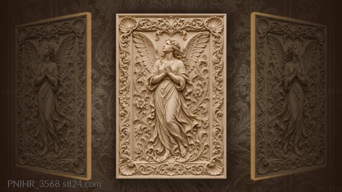 Angel with acanthus and shells 3d STL model