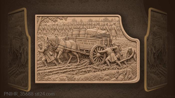 Army cart stuck in the mud 3d STL model