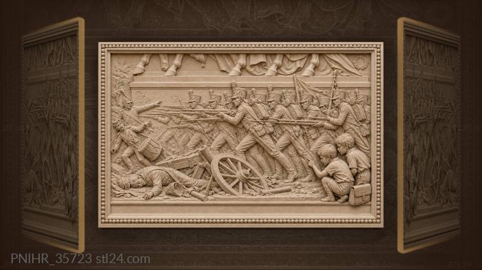 Warriors surge through the old battle 3d STL model
