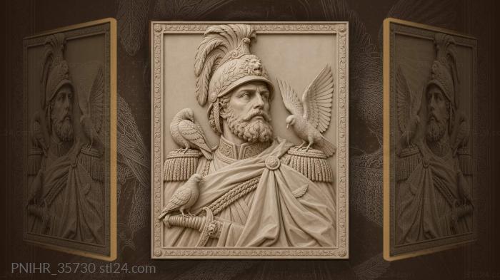 Commander with pigeons on helmet 3d STL model