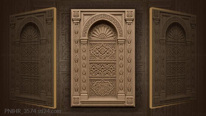 Niche of stacked patterns between pilasters 3d STL model