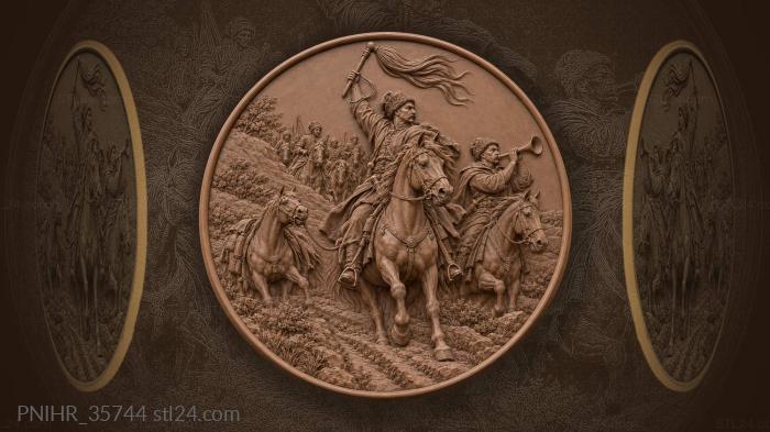 Trumpeter rallies riders behind the commander 3d STL model