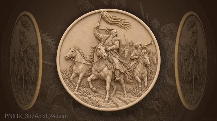 Commander raises the singing horsetail standard 3d STL model