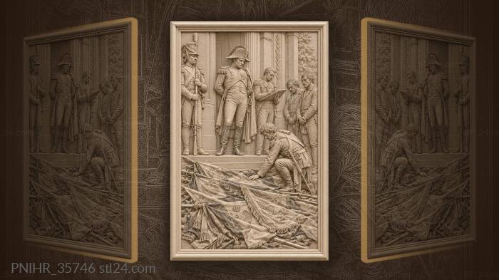 Field marshal before captured enemy colours · Napoleon Bonaparte 3d STL model