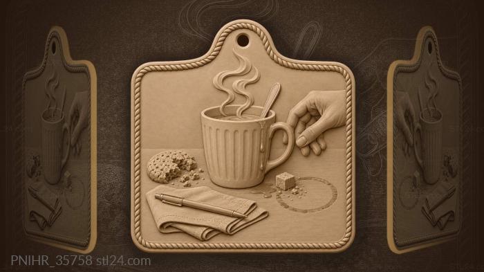 Cozy morning coffee still life 3d STL model