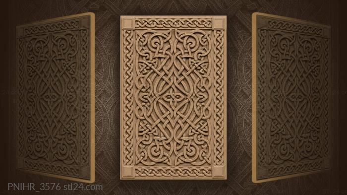 Celtic knotwork flowing interlace design 3d STL model