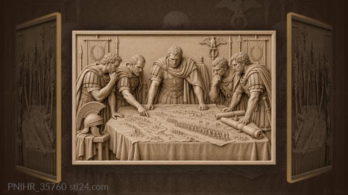 Commander pins the curling battle plan 3d STL model