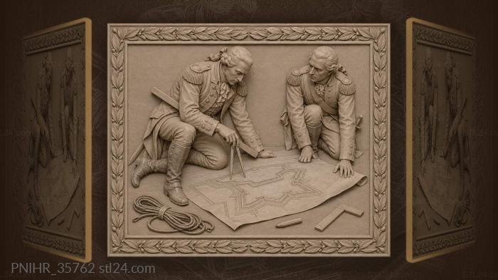 Strategist measures bastions with brass dividers 3d STL model